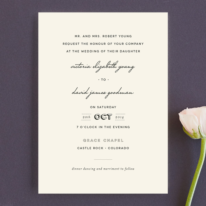 Plain Wedding Invitations
 Plain Jane Wedding Invitations by Design Lotus