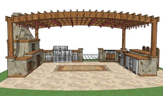 Plans For Outdoor Kitchen
 Spellbinding Plans for a Outdoor Kitchen with Cooking