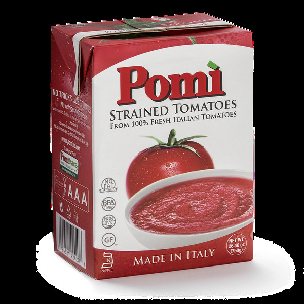 Pomi Tomato Sauce
 Black Lasagna with Squid Ragu
