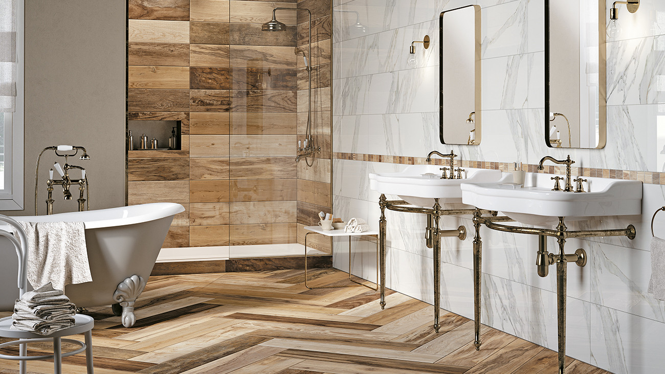 Porcelain Wall Tiles Bathroom
 Choosing wood look porcelain tiles as a new option for