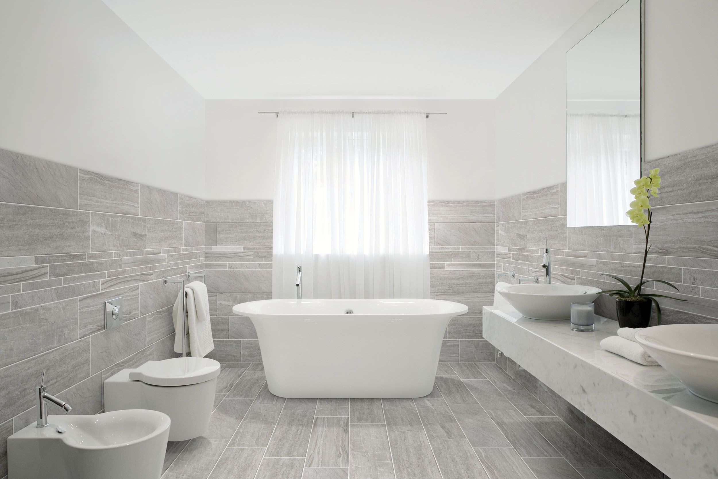 Porcelain Wall Tiles Bathroom
 Porcelain Tile With Mixed Look of Wood Stone and Concrete