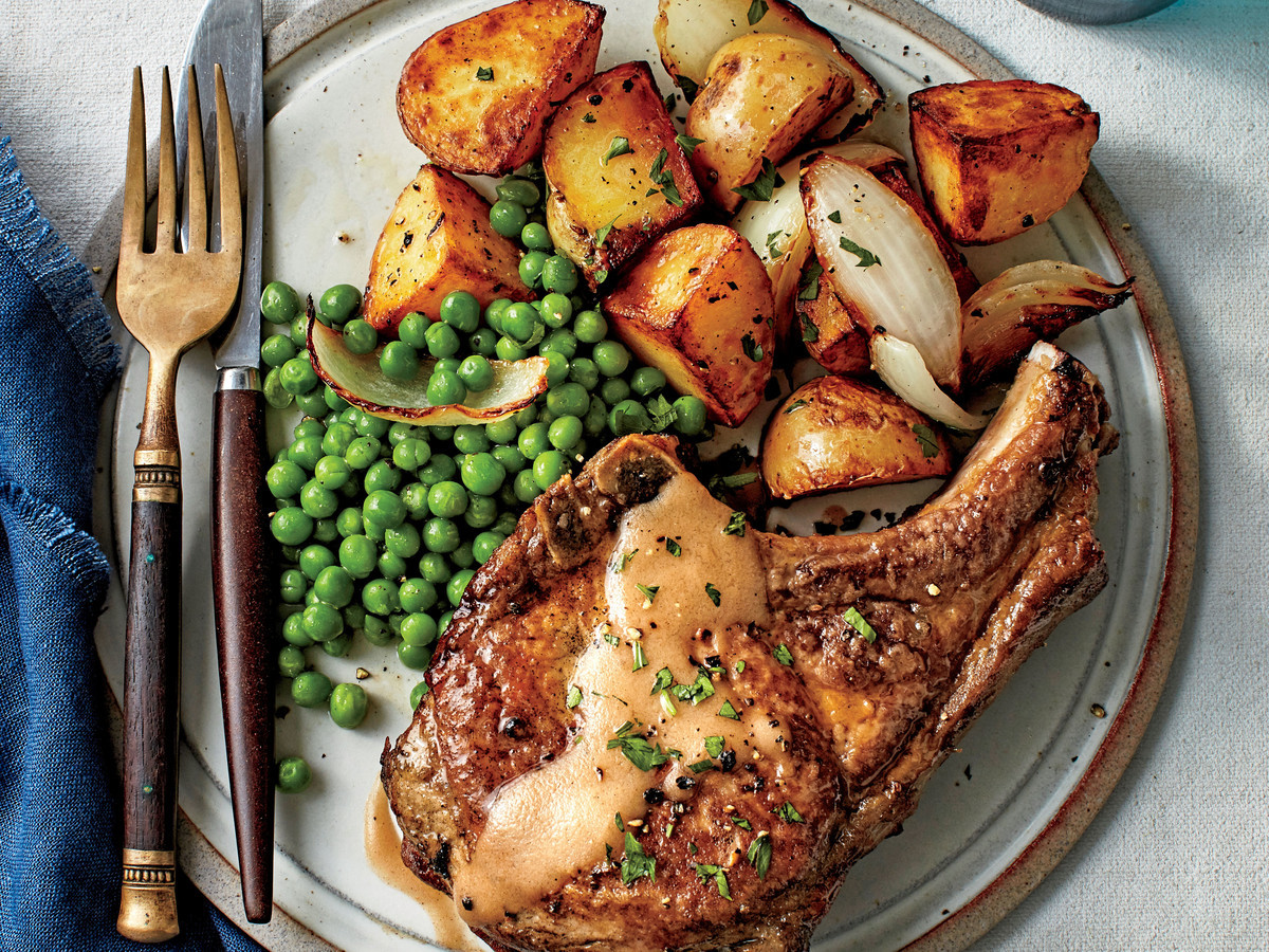 Pork Dinner Ideas
 Fried Pork Chops with Peas and Potatoes Recipe Southern