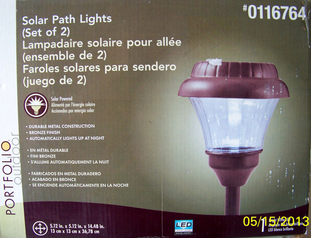 Portfolio Landscape Path Light
 2 PORTFOLIO OUTDOOR Solar Powered Bright White LED PATH