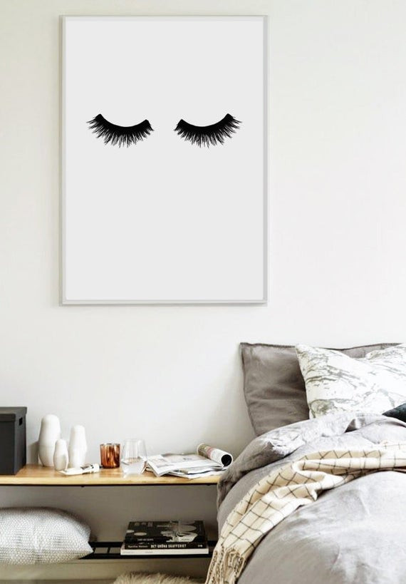 Posters For Bedroom Walls
 Lashes Scandinavian Print Bedroom Print Home Poster