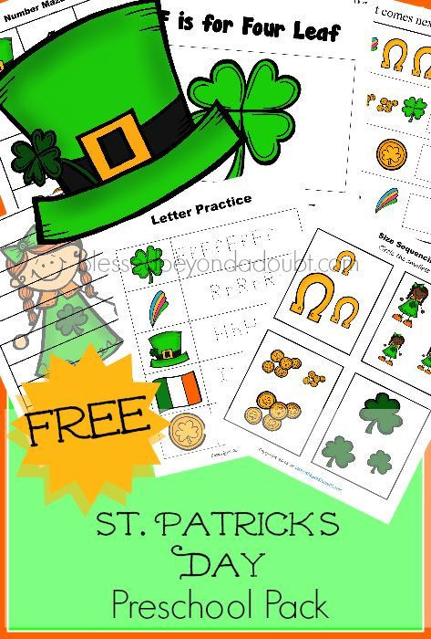 Preschool St Patrick's Day Activities
 FREE St Patrick s Day Preschool Pack