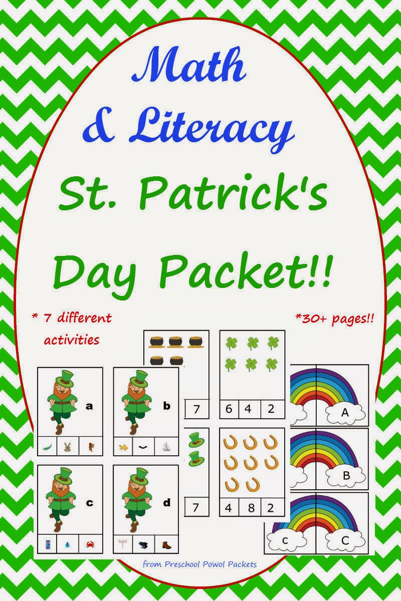 Preschool St Patrick's Day Activities
 FREE St Patrick s Day Preschool Patterns