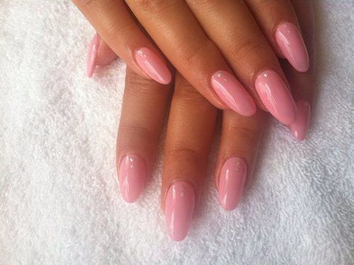 Pretty Almond Nails
 Soft Pink Almond Nails N a i l s