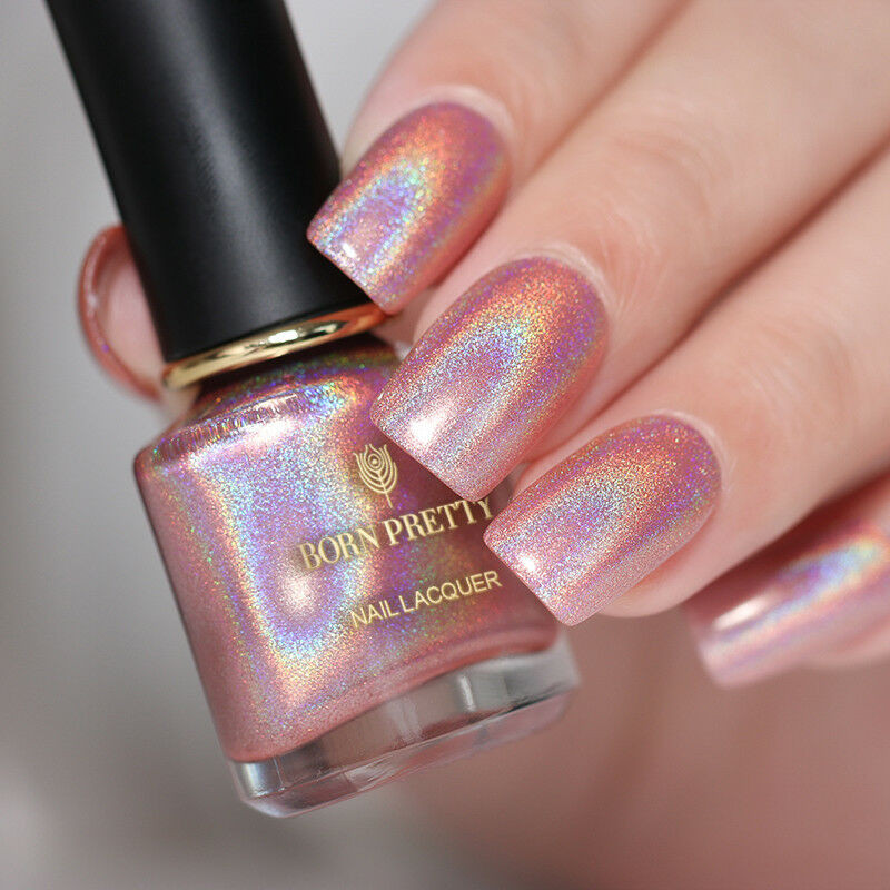 Pretty Polished Nails
 6ml BORN PRETTY Holographic Nail Polish Pink Holo Super