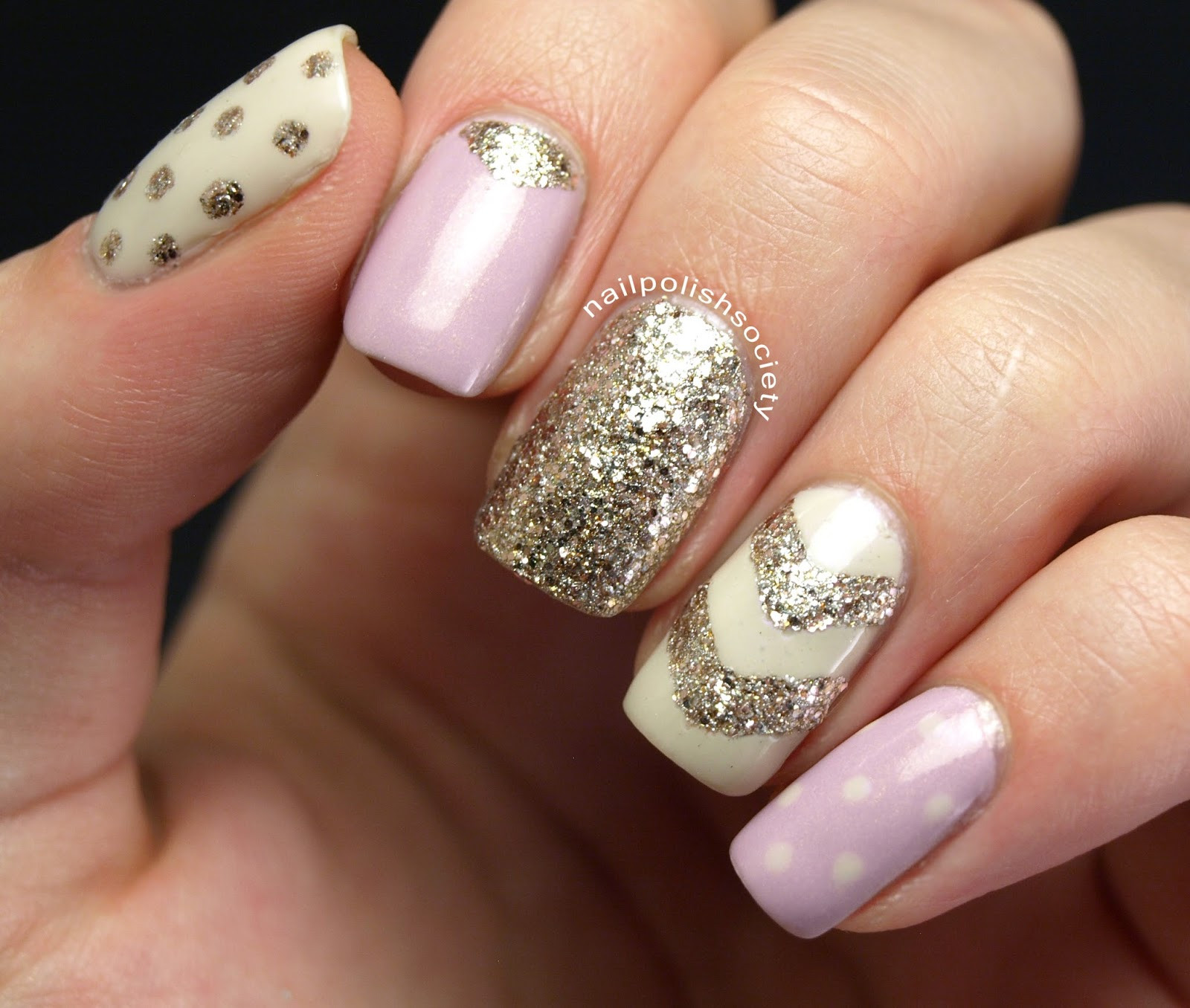 Pretty Polished Nails
 Nail Polish Society Glitzy Pinterest Nails