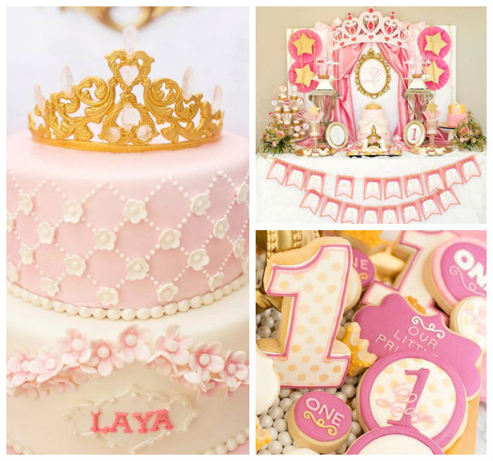 Princess 1st Birthday Decorations
 Kara s Party Ideas Royal Princess First Birthday Party