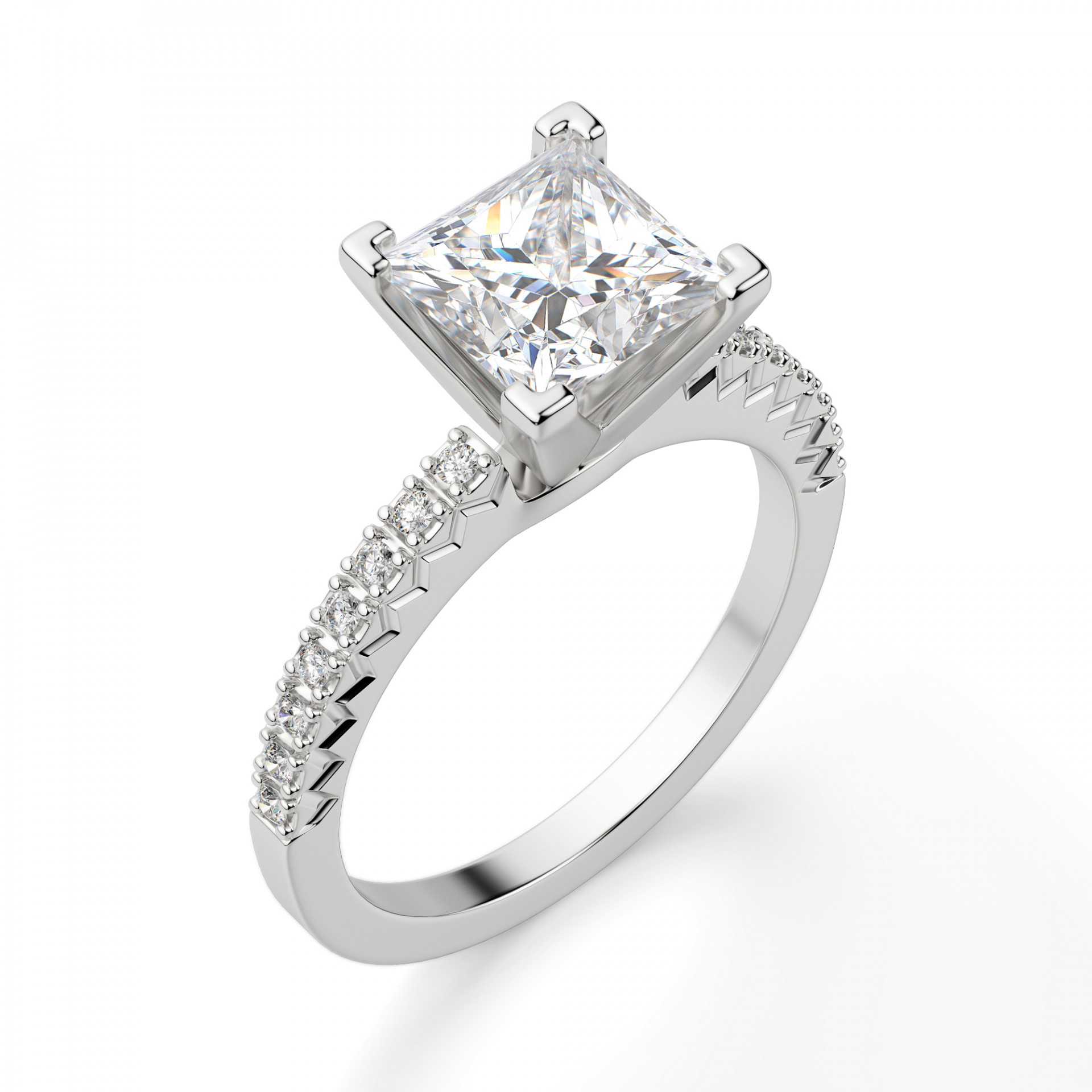 Princess Cut Wedding Rings
 Angelix Princess Cut Engagement Ring