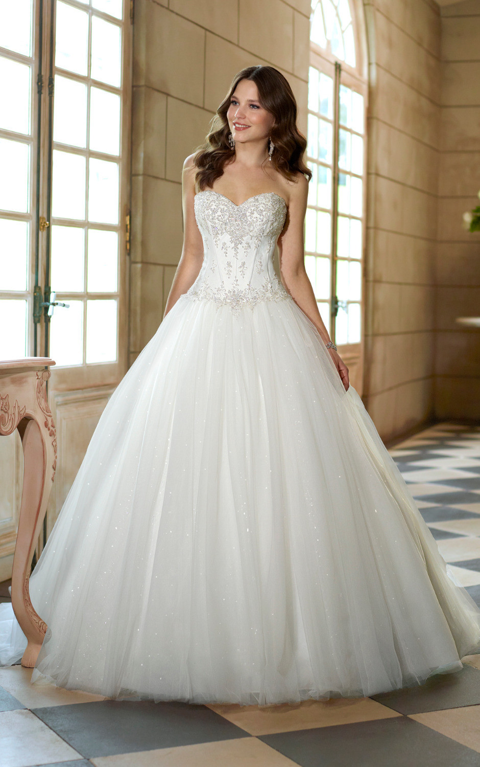 Princess Wedding Dresses
 2014 Sweetheart Beaded Lace Sparkle Ball Gown Princess