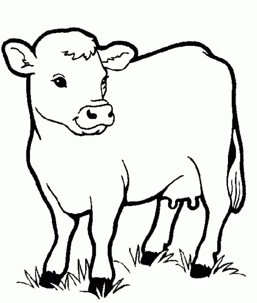 Printable Animal Coloring Pages For Kids
 Cow Animals Coloring Pages For Kids Printable Coloring