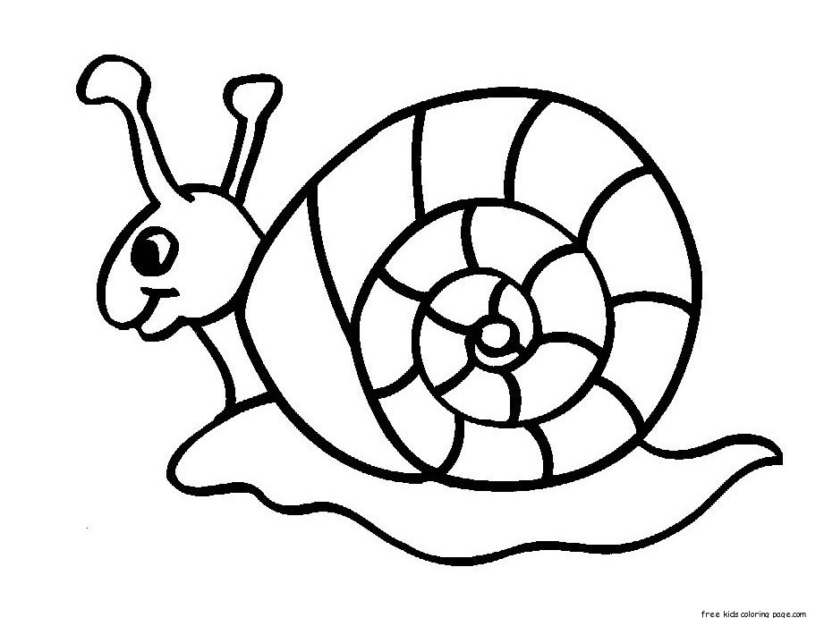 Printable Animal Coloring Pages For Kids
 Printable animal snails coloring in sheets for kidsFree