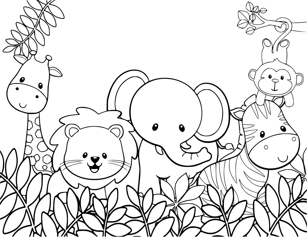 Printable Animal Coloring Pages For Kids
 Cute Animal Coloring Pages Best Coloring Pages For Kids