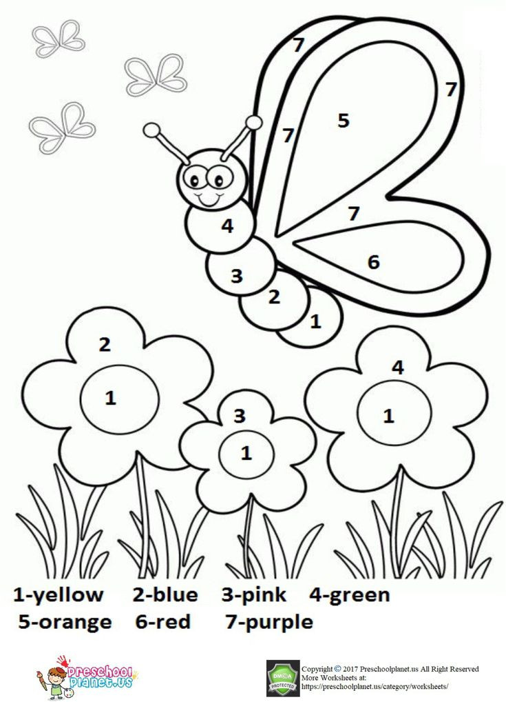 Printable Coloring Pages For Kids.Pdf
 Color by number spring worksheet for kids