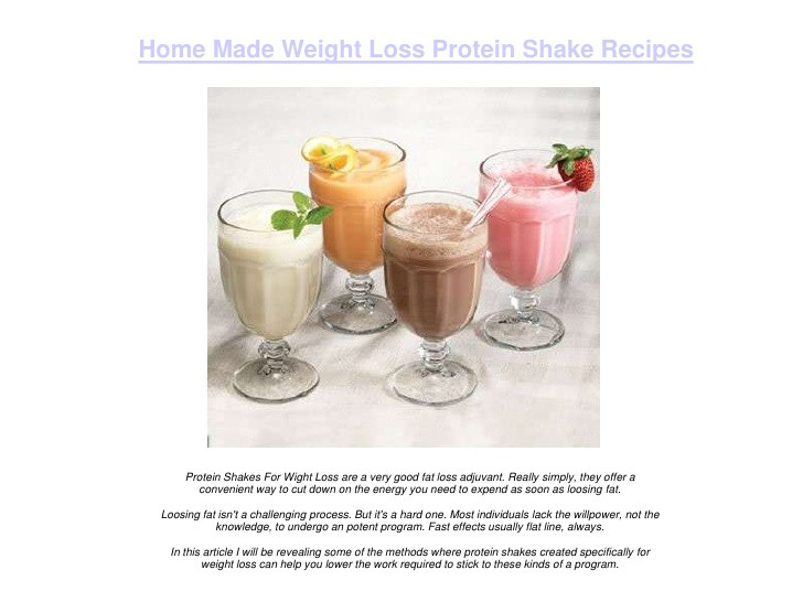 Protein Shake Recipes Weight Loss
 Home Made Weight Loss Protein Shake Recipes