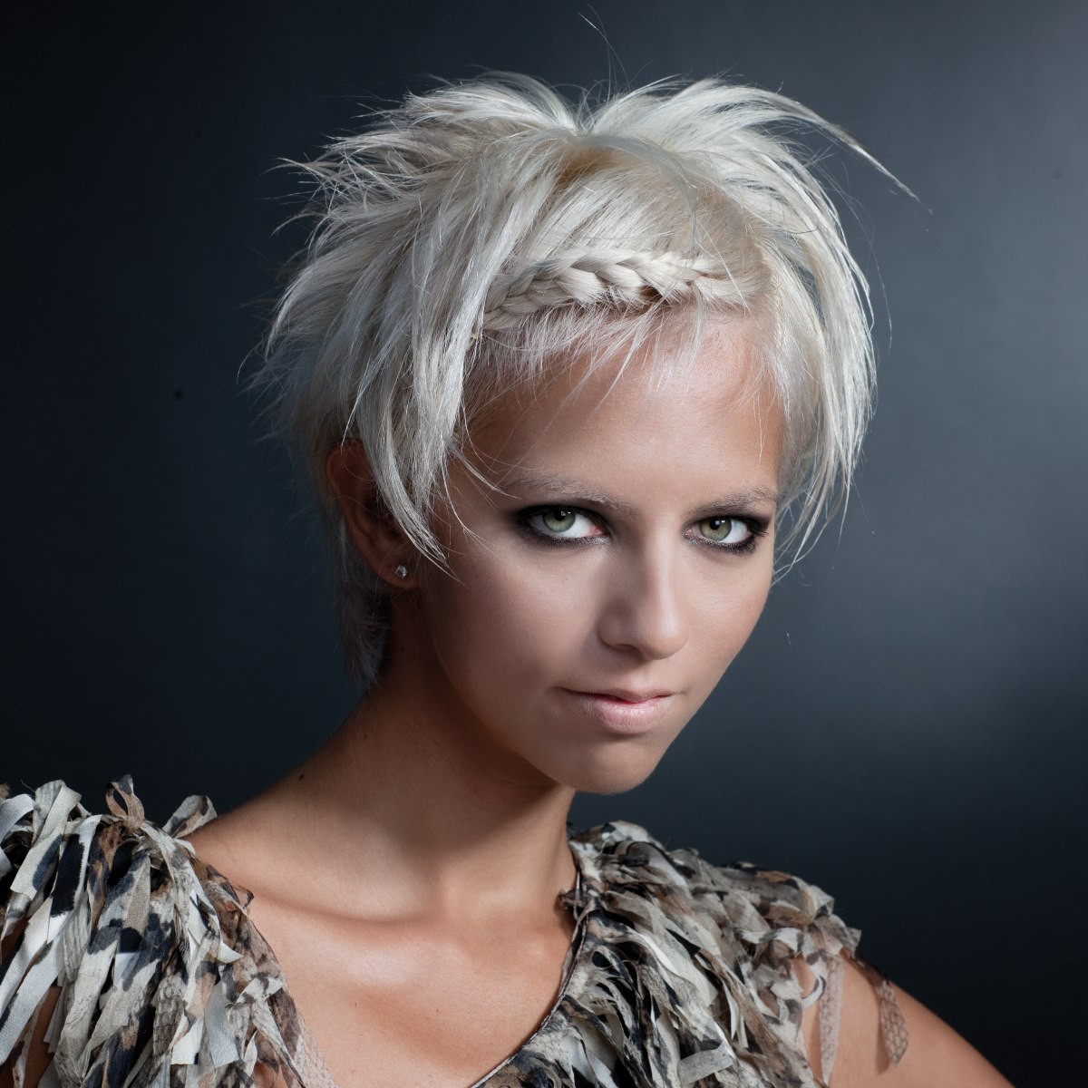 Punky Long Hairstyles
 Punky hairstyle with spiked ends and a braided hairband
