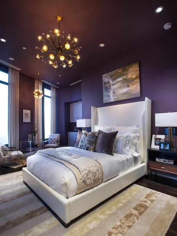 Purple Paint For Bedroom
 45 Beautiful Paint Color Ideas for Master Bedroom