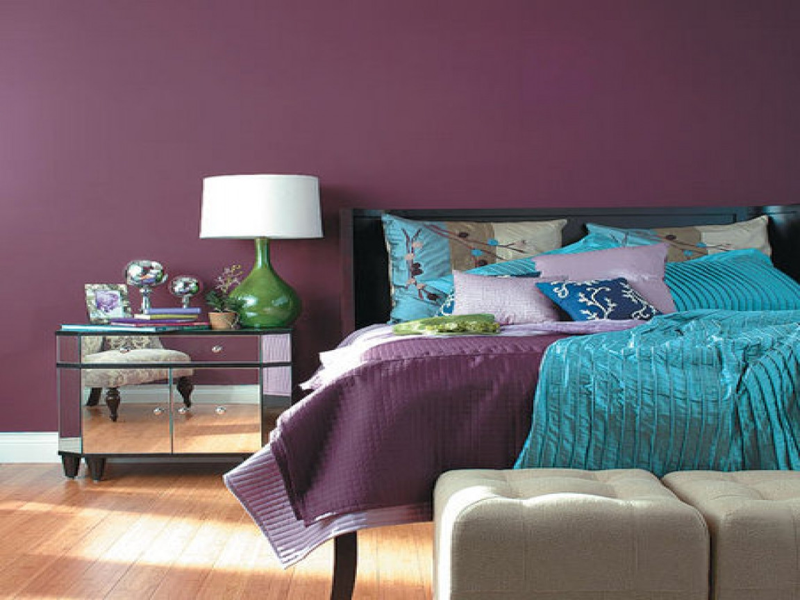 Purple Paint For Bedroom
 Dark purple wall color best bedroom wall color purple