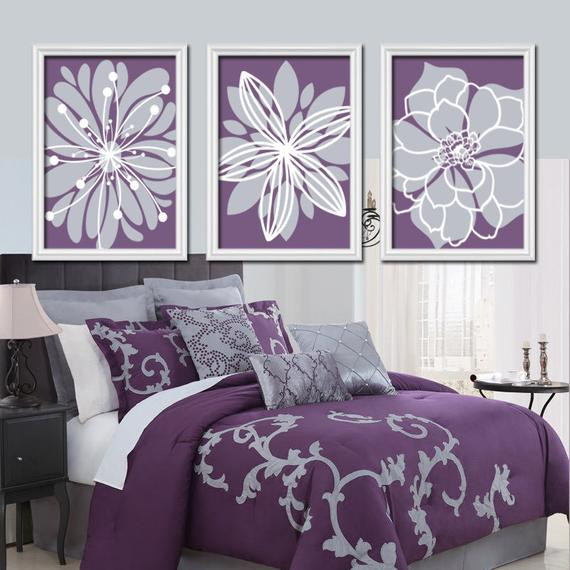 Purple Wall Decor For Bedrooms
 Purple Flower Wall Art Flower Burst Baby Girl Nursery Wall