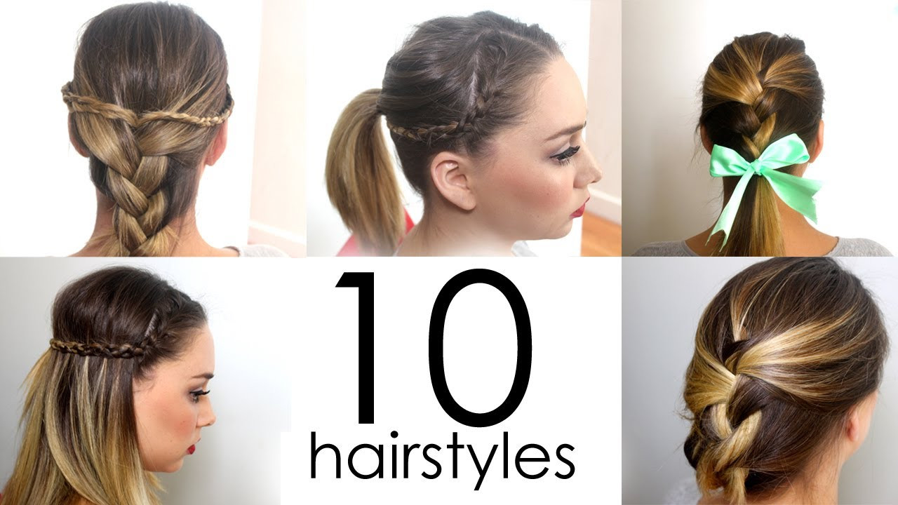 Quick And Cute Hairstyles
 10 Quick & Easy Everyday Hairstyles in 5 minutes