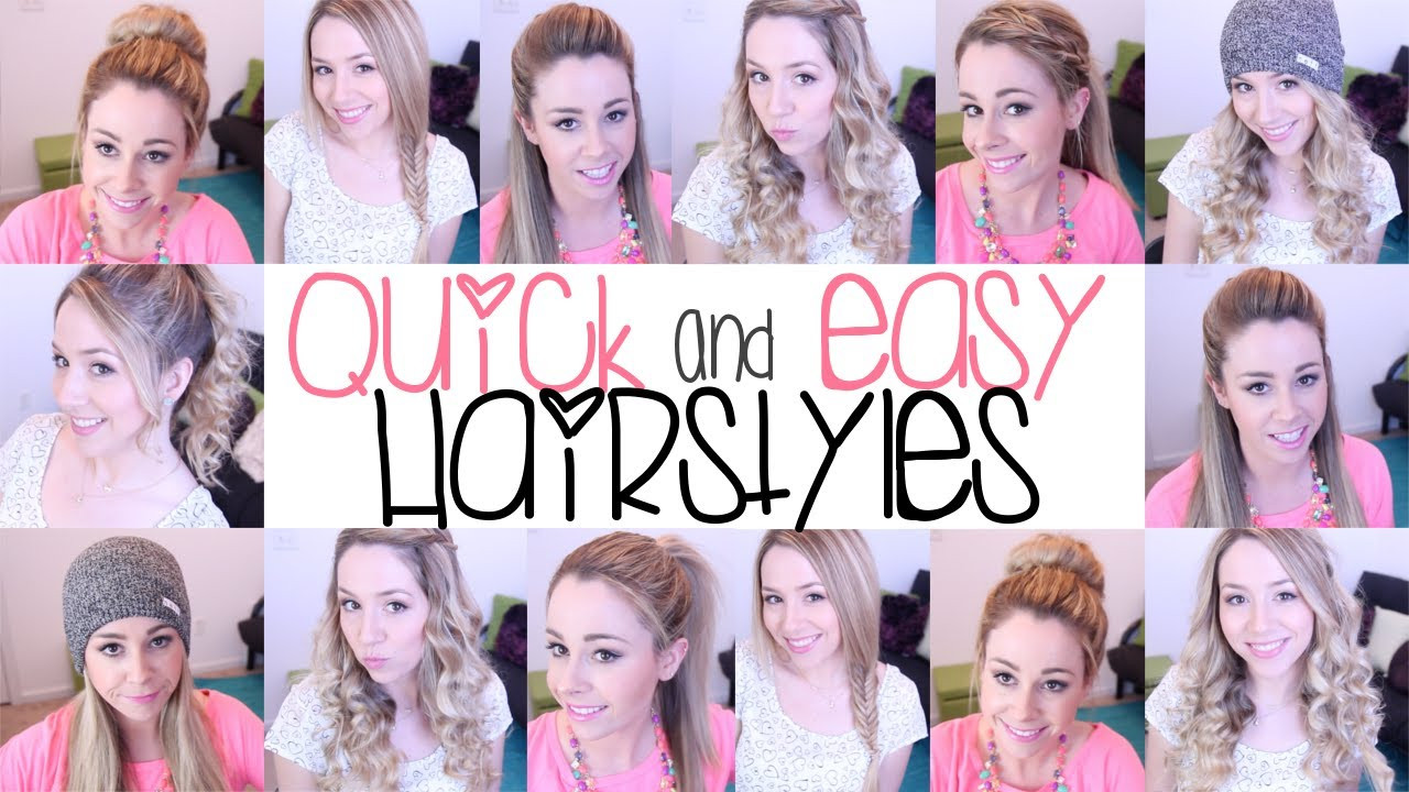Quick And Cute Hairstyles
 Running Late Quick and Easy Hairstyles