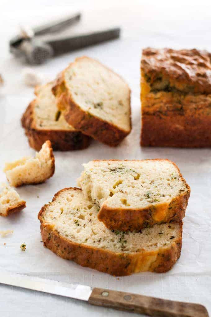 Quick Cheese Bread
 Cheese Herb & Garlic Quick Bread No Yeast