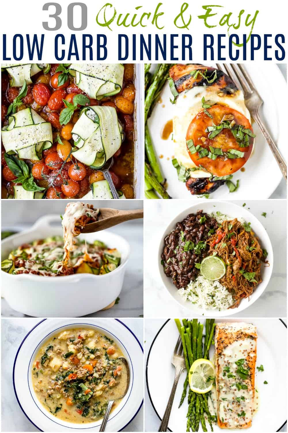Quick Low Carb Recipes
 30 Quick Easy Low Carb Dinner Recipes