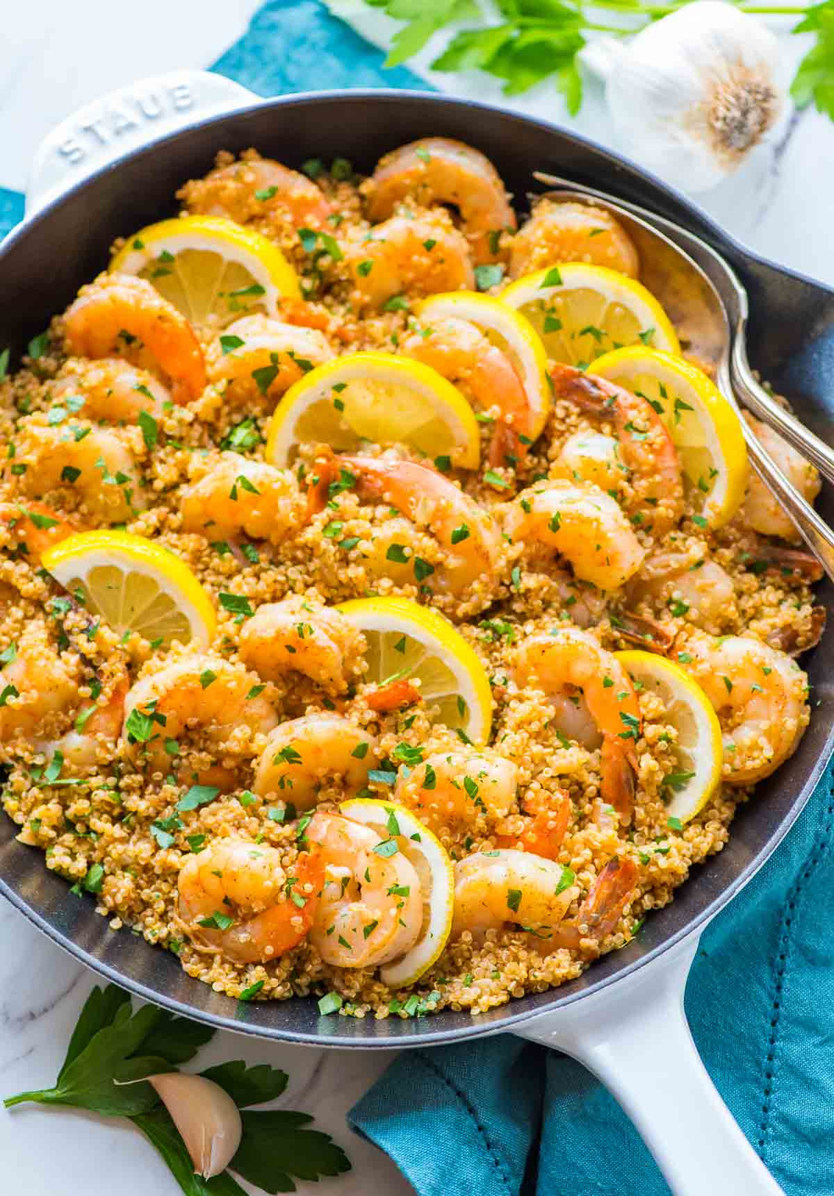 Quinoa Dinner Ideas
 Garlic Shrimp with Quinoa