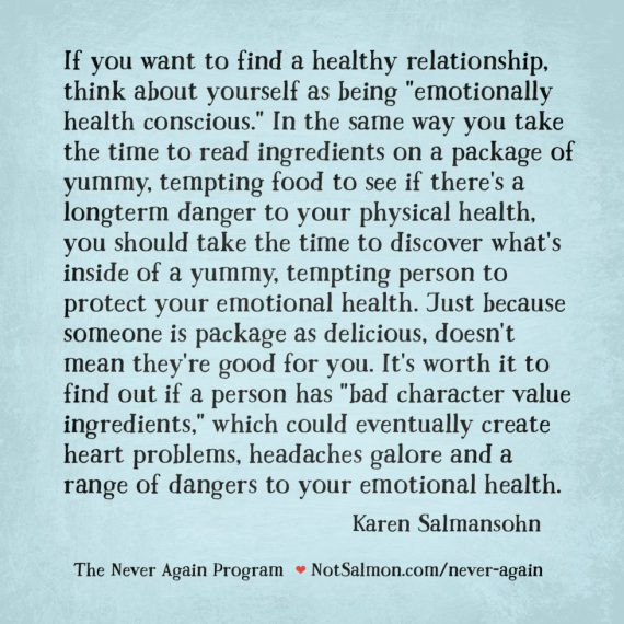 Quote About Healthy Relationships
 If You Want to Find a Healthy Relationship NotSalmon