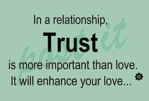 Quote About Love And Trust
 No Trust – No Relationship – Bernadette A Moyer