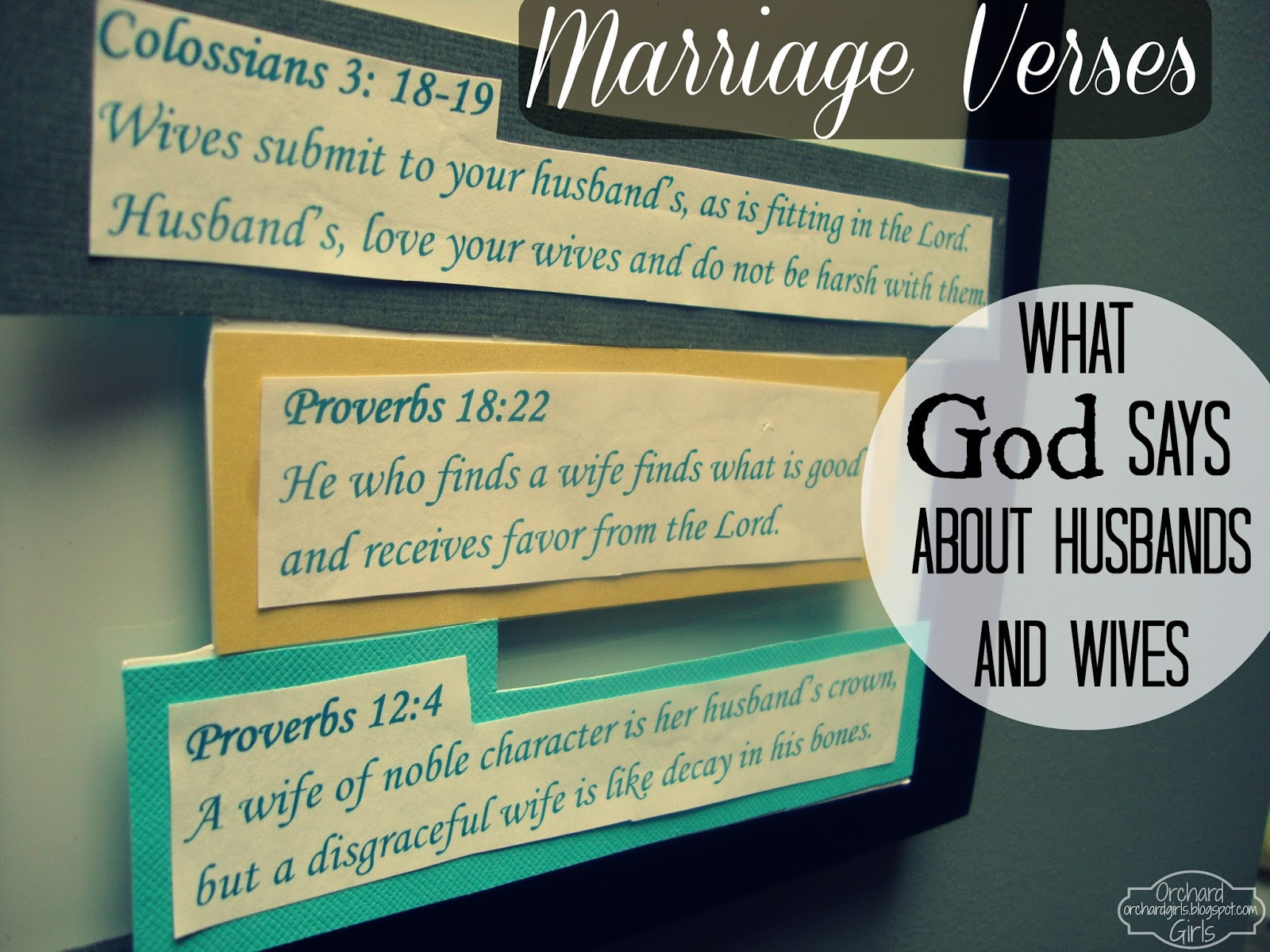 Quote About Marriage In The Bible
 Orchard Girls "I love you because" Board FREE Printable