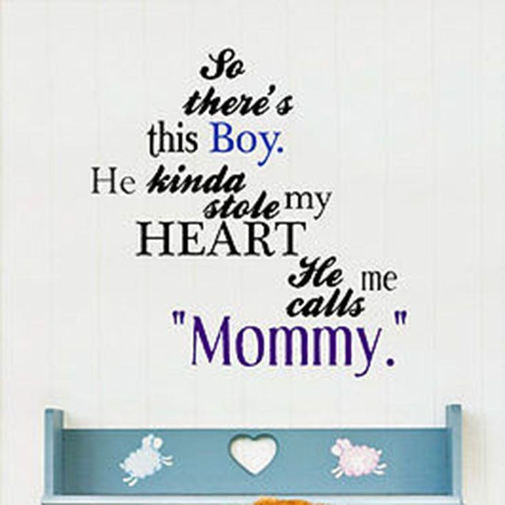 Quote For Son From Mother
 So There s This Boy Mother and Son Quote Vinyl Wall Decal