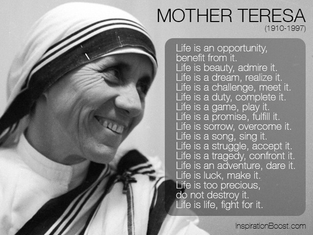 Quote Of Mother Teresa
 2013 June