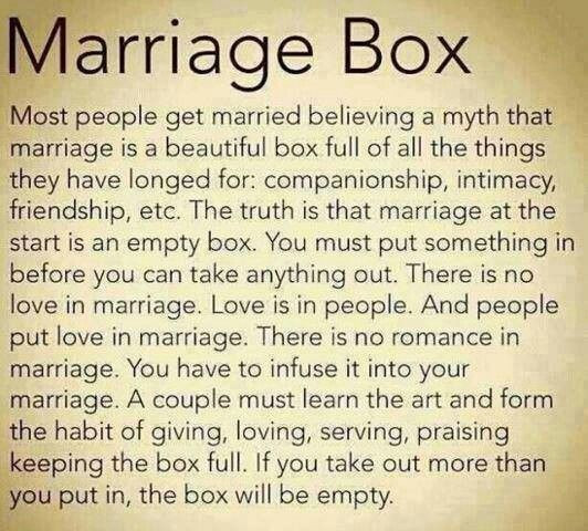 Quotes About Making Marriage Work
 Marriage box This would be perfect to use with a Wine and