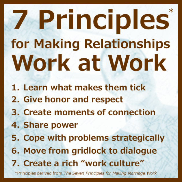 Quotes About Making Marriage Work
 7 Principles for Making Relationships Work at Work