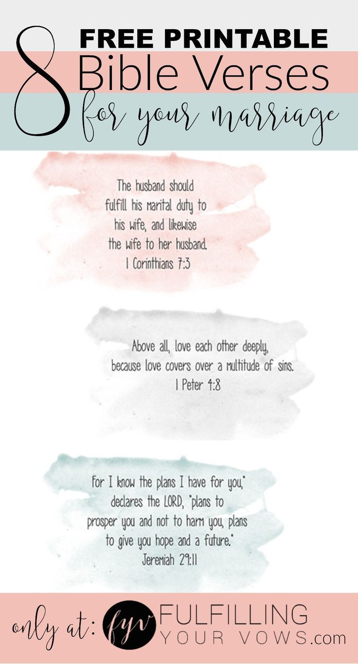 Quotes About Marriage In The Bible
 8 Free Printable Bible Verses for Marriage