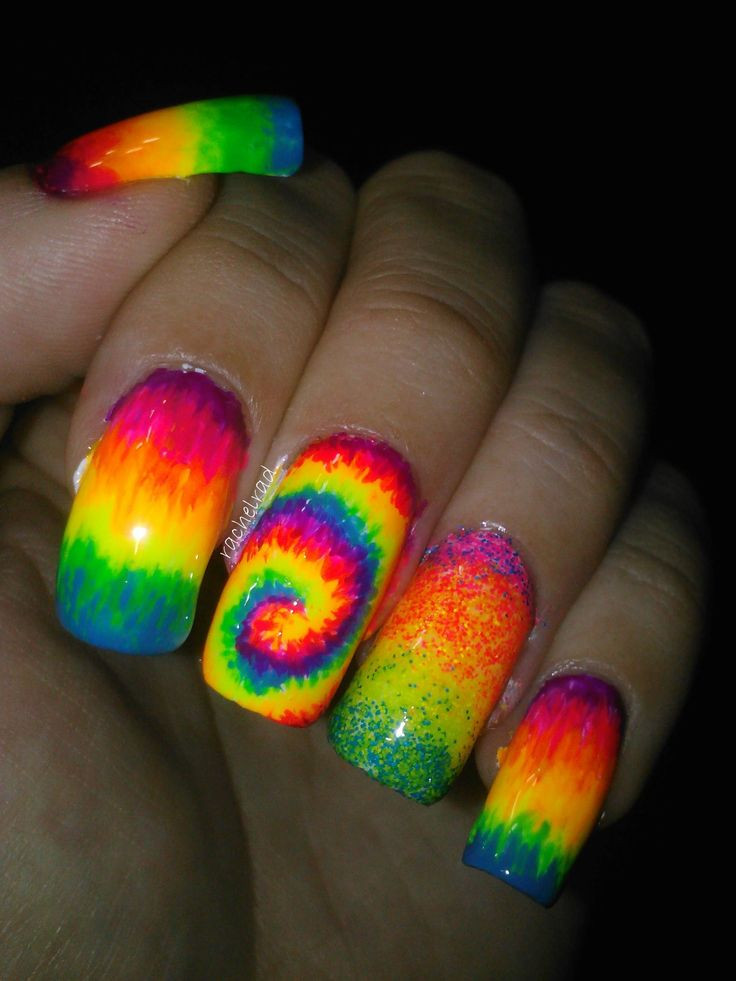 Rainbow Glitter Nails
 17 Rainbow Nail Designs You Won’t Miss Pretty Designs