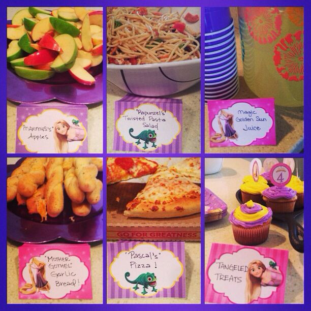 Rapunzel Party Food Ideas
 This was my niece s birthday party Food we did for Ad s