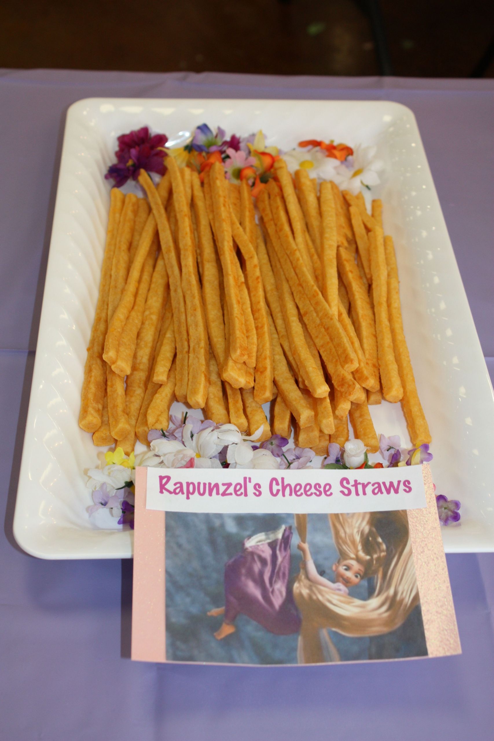 Rapunzel Party Food Ideas
 Rapunzel Party Food Cheese Straws ank you Paula Deen