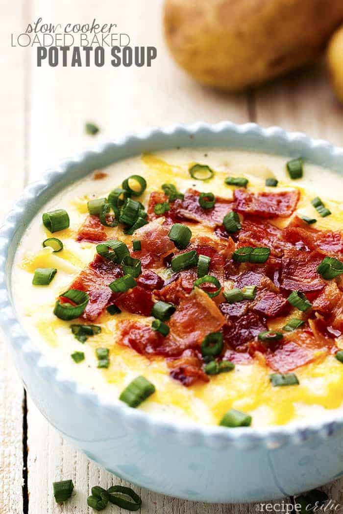 Recipe For Loaded Baked Potato Soup
 Slow Cooker Loaded Baked Potato Soup