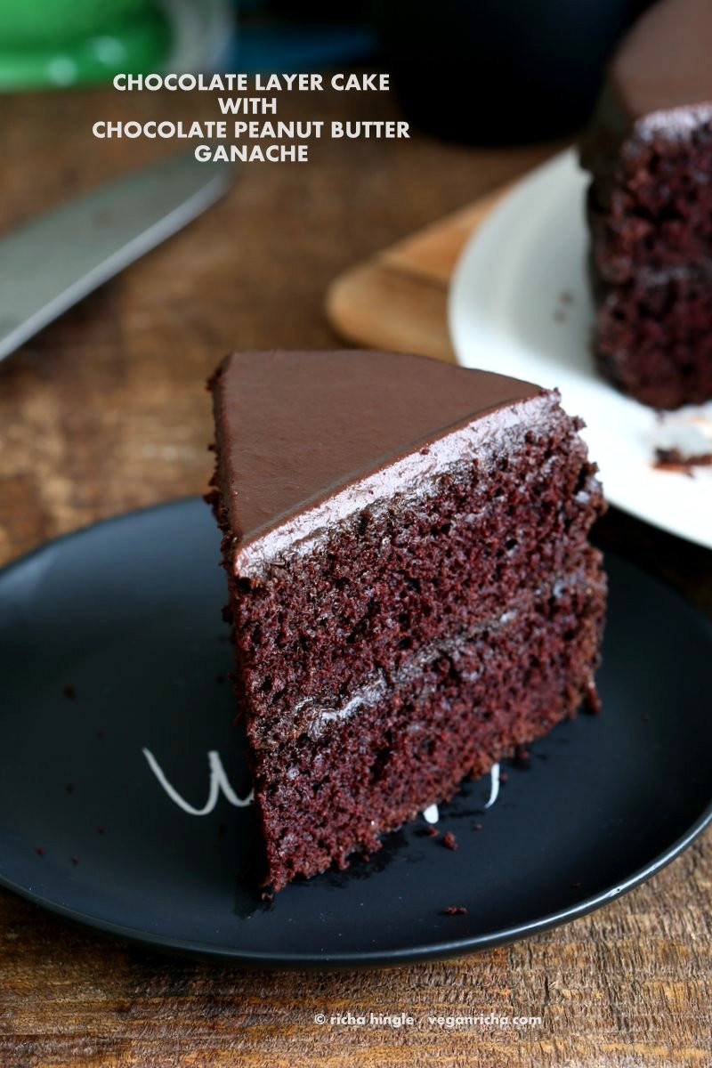Recipe For Vegetarian Cake
 Vegan Chocolate Cake with Chocolate Peanut Butter Ganache