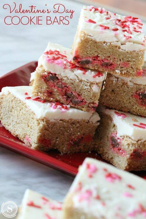 Recipes For Valentine'S Day Desserts
 Valentines Day Cookie Bars Recipe