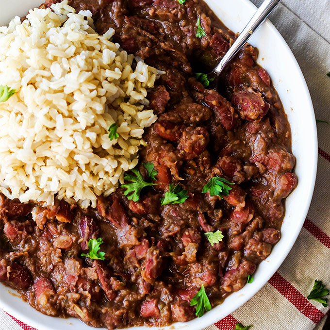 Red Beans And Rice Recipe Vegan
 Cajun Style Vegan Red Beans and Rice – Emilie Eats