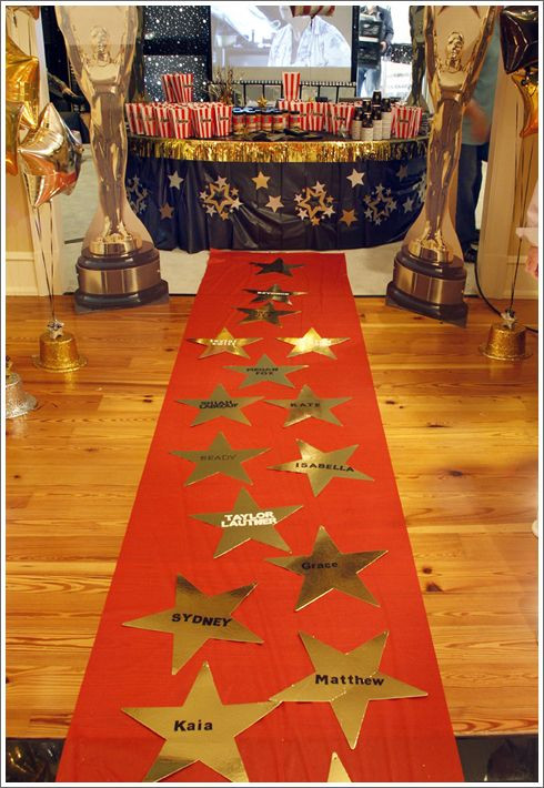 Red Carpet Party Ideas For Kids
 Gold stars Oscar themed parties and Red carpets on Pinterest