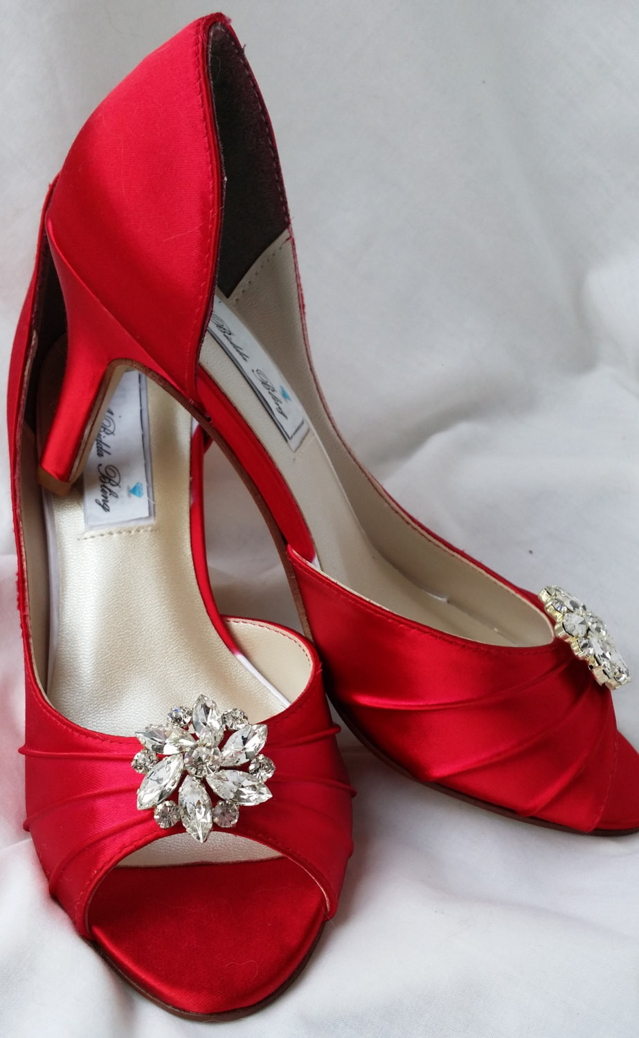 Red Wedding Shoes
 Wedding Shoes Red Bridal Shoes Crystal Rhinestone Flower Shoes