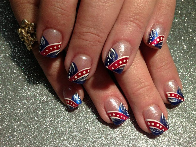 Red White And Blue Nail Art Designs
 Red White & Blue Nail Art Gallery