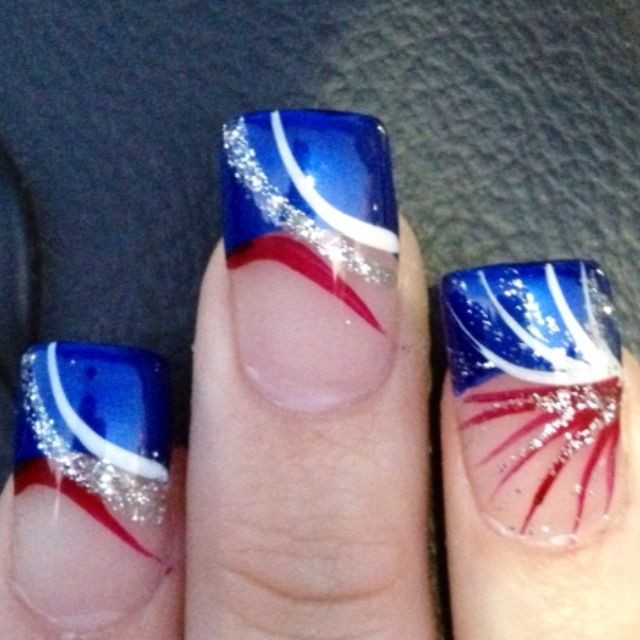 Red White And Blue Nail Art Designs
 25 Very Beautiful Fourth July Fireworks Nail Art Designs