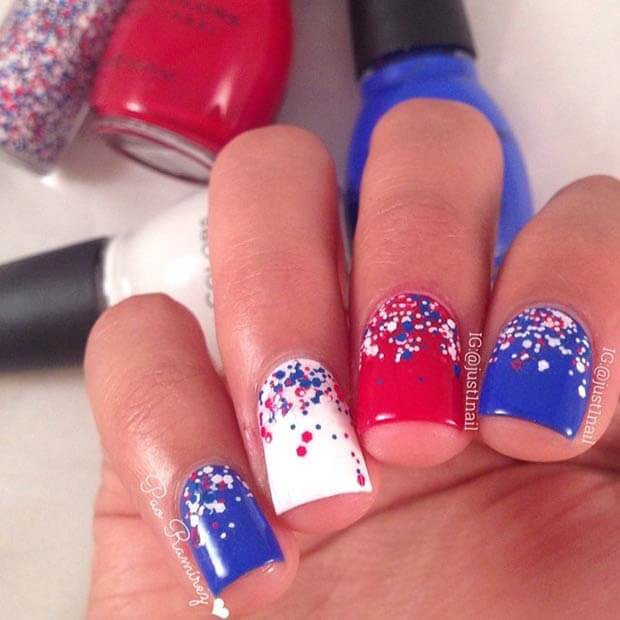Red White And Blue Nail Art Designs
 22 Patriotic Fourth of July Nails You ll Want to Rock This